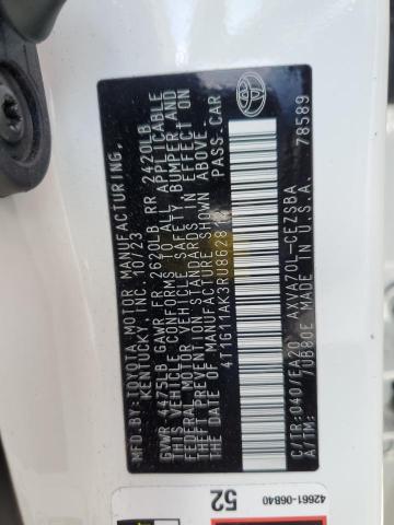 4T1G11AK3RU862812 - 2024 TOYOTA CAMRY SE NIGHT SHADE WHITE photo 12