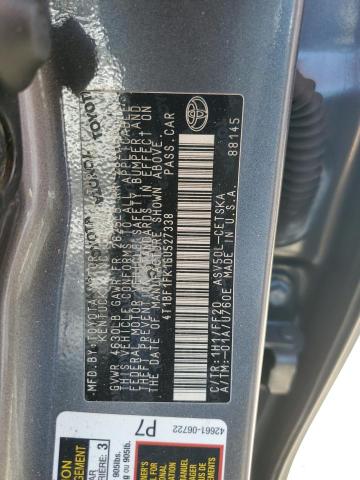 4T1BF1FK1GU527338 - 2016 TOYOTA CAMRY LE GRAY photo 12