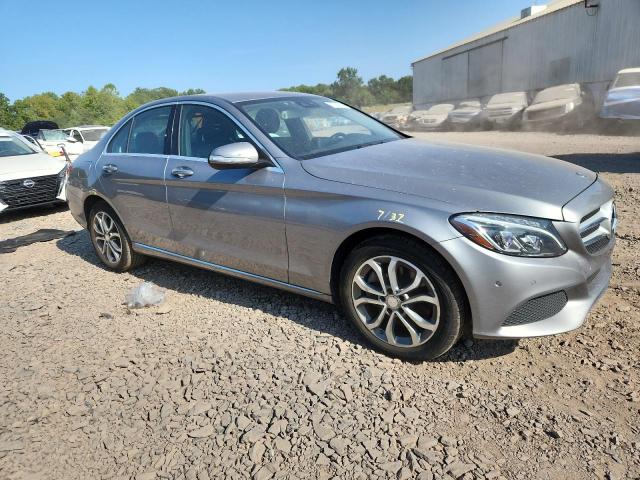 55SWF4KB7FU027073 - 2015 MERCEDES-BENZ C 300 4MATIC SILVER photo 4