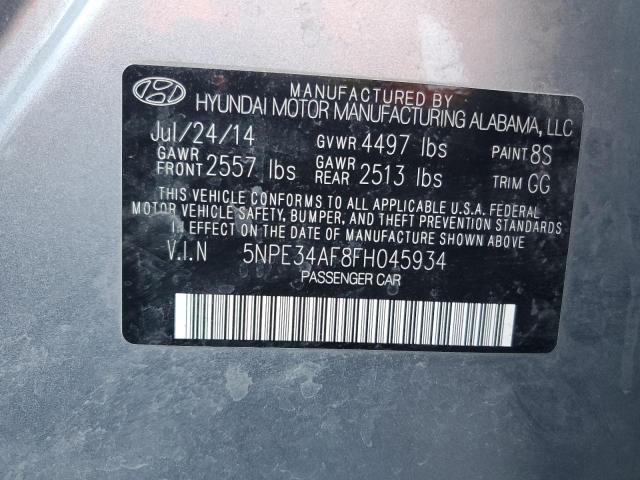 5NPE34AF8FH045934 - 2015 HYUNDAI SONATA SPORT 银色 照片 13