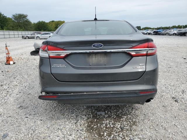 3FA6P0LU3JR102873 - 2018 FORD FUSION SE HYBRID GRAY photo 6