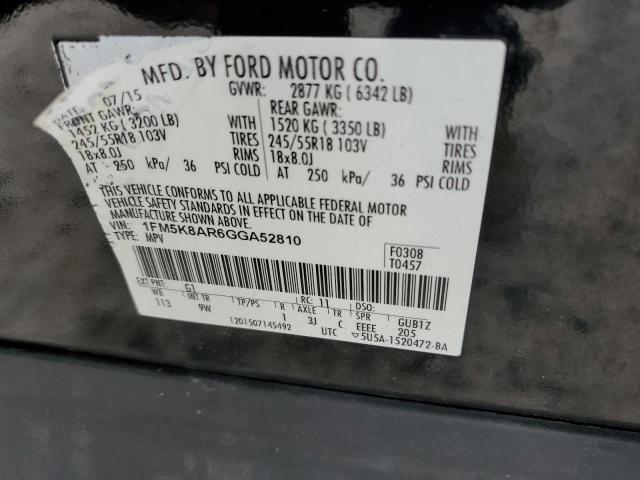 1FM5K8AR6GGA52810 - 2016 FORD EXPLORER POLICE INTERCEPTOR 黑色 照片 13