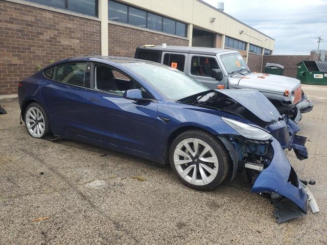 5YJ3E1EB3NF305113 - 2022 TESLA MODEL 3 Կապույտ լուսանկար 4