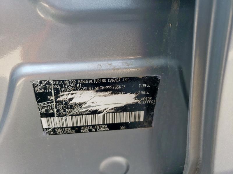 2T3ZFREV9GW266847 - 2016 TOYOTA RAV4 LE GRAY photo 13