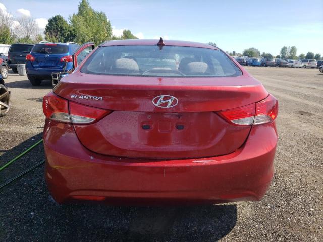 5NPDH4AE1CH148533 - 2012 HYUNDAI ELANTRA GLS RED photo 6