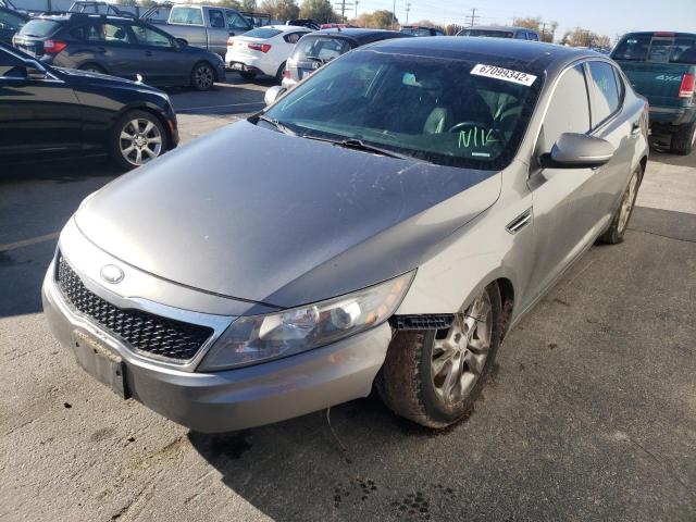 5XXGN4A70DG108576 - 2013 KIA OPTIMA EX GRAY photo 2