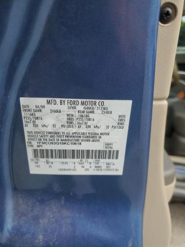 1FMCU93G19KC10618 - 2009 FORD ESCAPE XLT ლურჯი ფოტო 13