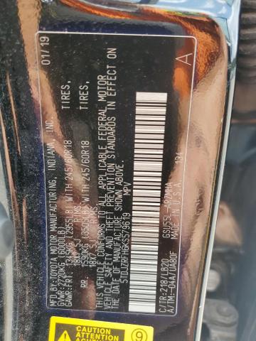 5TDJZRFH6KS579619 - 2019 TOYOTA HIGHLANDER SE Սև լուսանկար 13