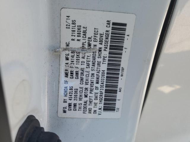 1HGCR6F33EA003694 - 2014 HONDA ACCORD HYBRID WHITE photo 12