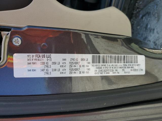 2C4RC1BG2FR715150 - 2015 CHRYSLER TOWN & COU TOURING GRAY photo 13