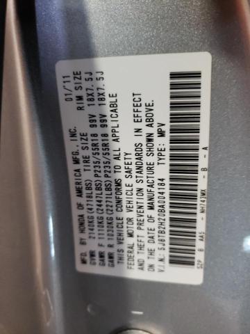 5J8TB2H20BA004184 - 2011 ACURA RDX SILVER photo 13