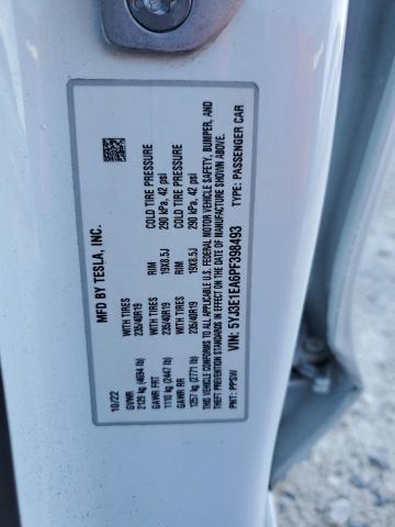 5YJ3E1EA6PF398493 - 2023 TESLA MODEL 3 白色 照片 13