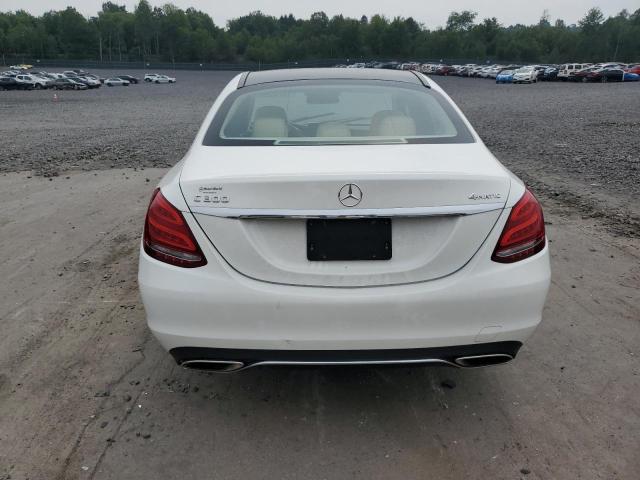 55SWF4KB3GU154548 - 2016 MERCEDES-BENZ C 300 4MATIC WHITE photo 6