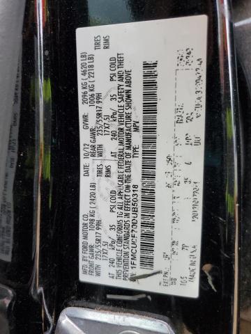 1FMCU0F70DUB50318 - 2013 FORD ESCAPE S BLACK photo 13