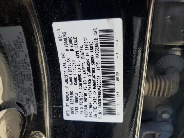 1HGCR2F80DA263036 - 2013 HONDA ACCORD EXL 黑色 照片 13