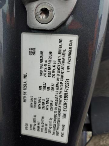 5YJ3E1EB0LF790291 - 2020 TESLA MODEL 3 Gri fotoğraf 14