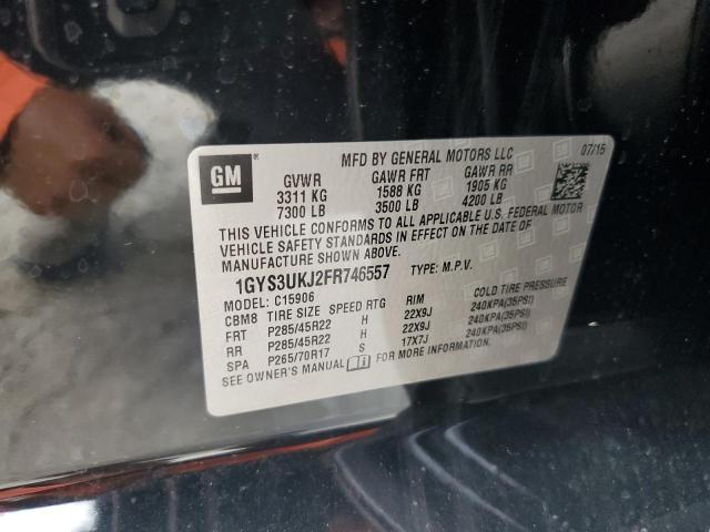 1GYS3UKJ2FR746557 - 2015 CADILLAC ESCALADE ESV PLATINUM შავი ფოტო 14