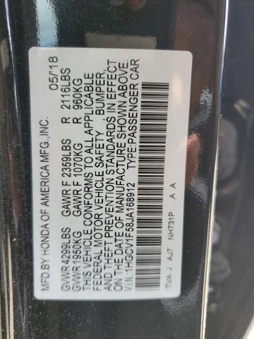 1HGCV1F58JA168912 - 2018 HONDA ACCORD EXL Noir photo 13