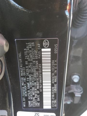 4T1G11AK6RU192589 - 2024 TOYOTA CAMRY SE NIGHT SHADE BLACK photo 12