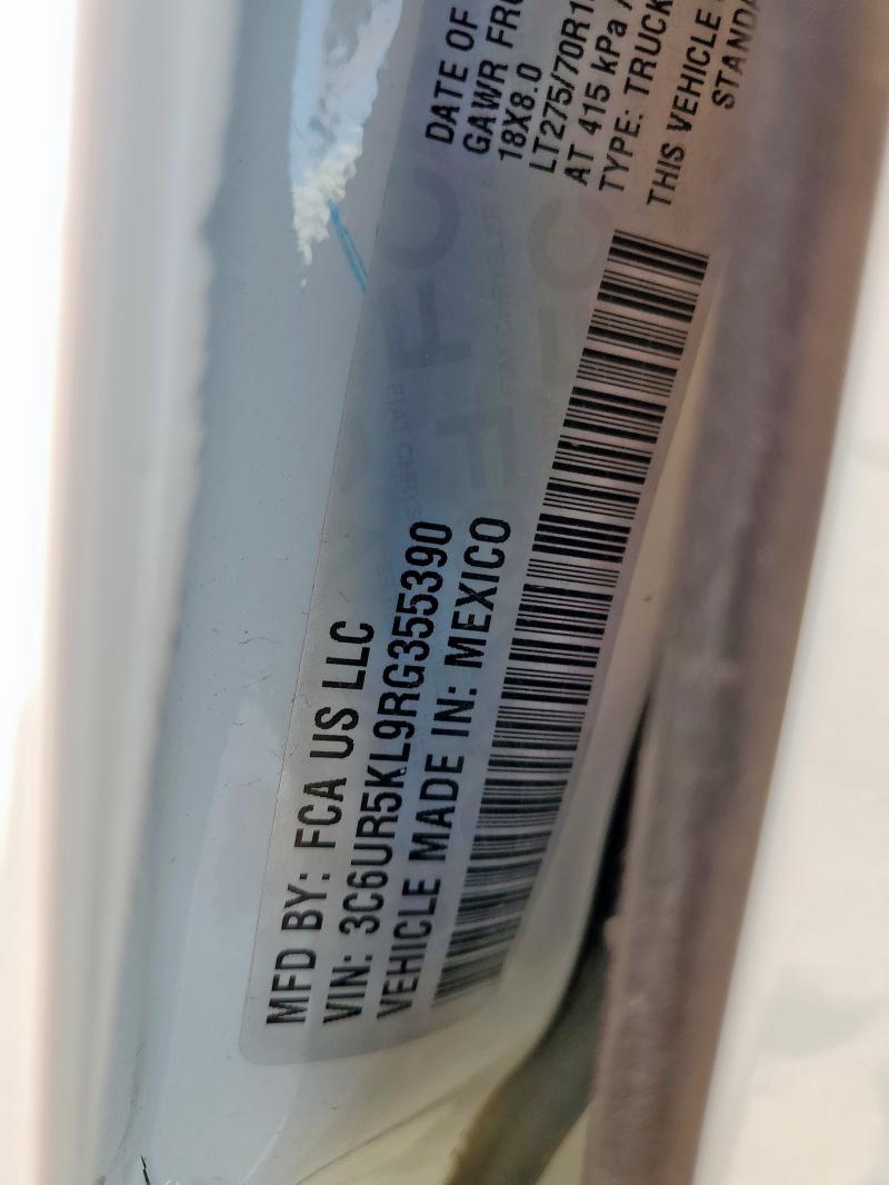 3C6UR5KL9RG355390 - 2024 RAM 2500 LARAMIE Սպիտակ լուսանկար 13