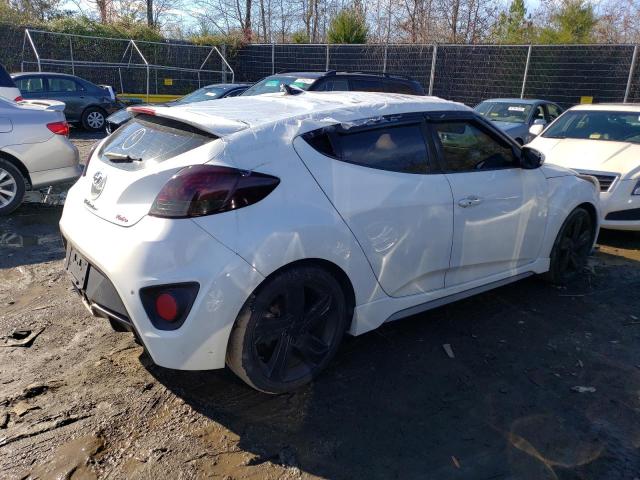 KMHTC6AE1DU124659 - 2013 HYUNDAI VELOSTER TURBO WHITE photo 3