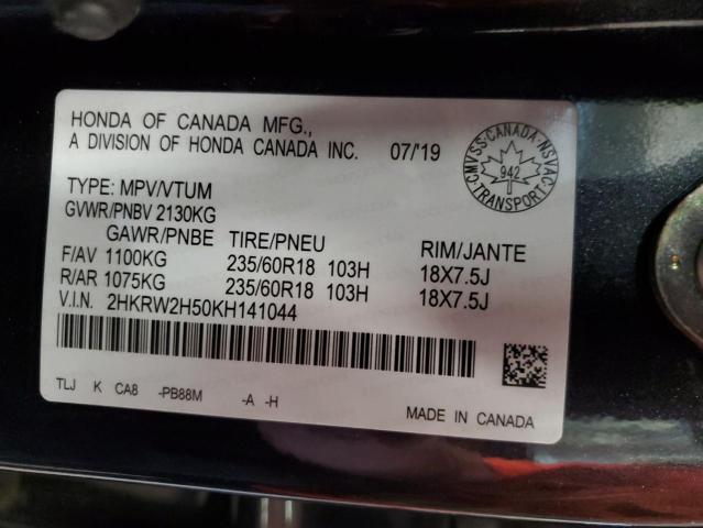 2HKRW2H50KH141044 - 2019 HONDA CR-V EX Grafito foto 13