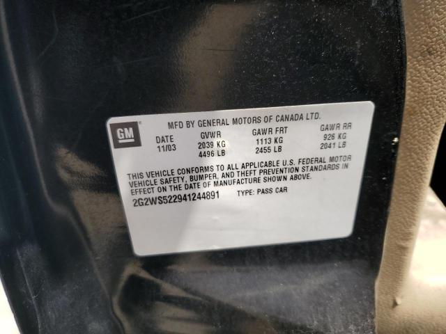 2G2WS522941244891 - 2004 PONTIAC GRAND PRIX GT2 BLACK photo 12