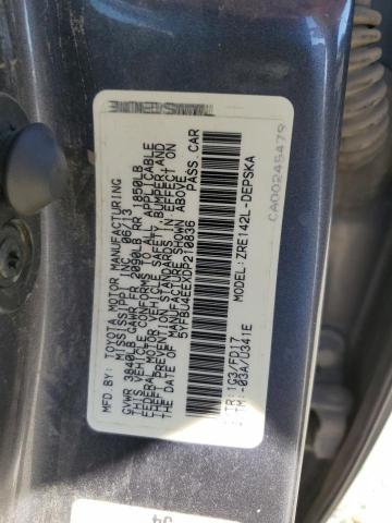 5YFBU4EEXDP210836 - 2013 TOYOTA COROLLA BASE Сұр фото 12