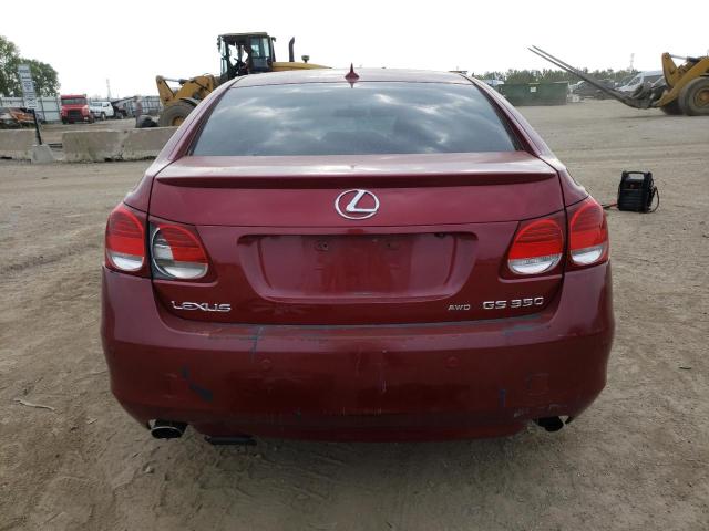 JTHCE96S780014158 - 2008 LEXUS GS 350 RED photo 6