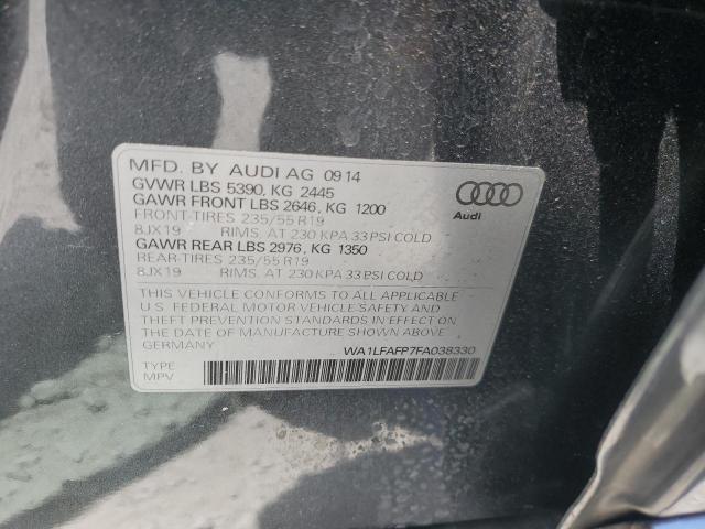 WA1LFAFP7FA038330 - 2015 AUDI Q5 PREMIUM PLUS GRAY photo 13