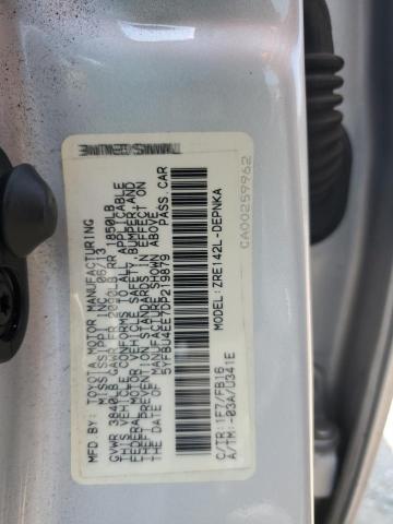 5YFBU4EE7DP219879 - 2013 TOYOTA COROLLA BASE Srebrny zdjęcie 12