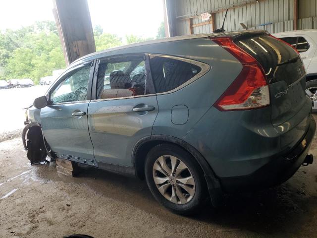 5J6RM4H76DL009014 - 2013 HONDA CR-V EXL TEAL photo 2
