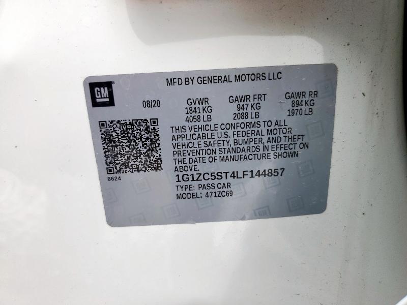 1G1ZC5ST4LF144857 - 2020 CHEVROLET MALIBU LS Ağ foto 13