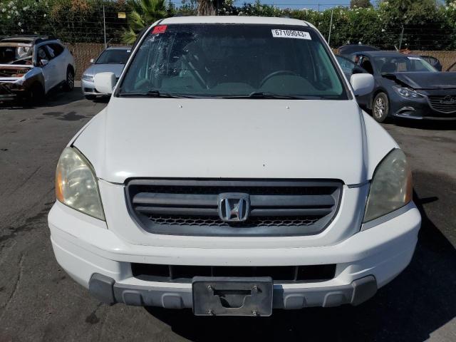 2HKYF185X4H577697 - 2004 HONDA PILOT EXL WHITE photo 5