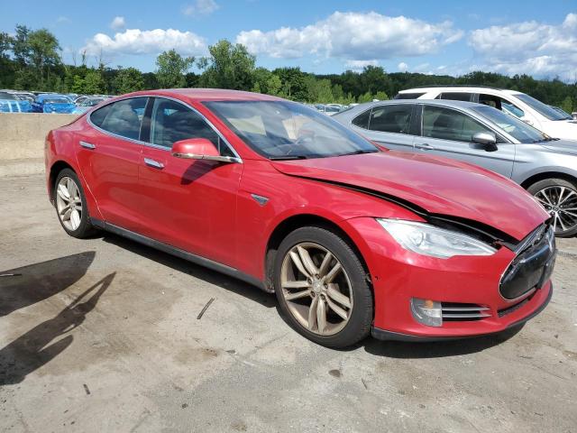 5YJSA1H15FFP74263 - 2015 TESLA MODEL S 85 RED photo 4