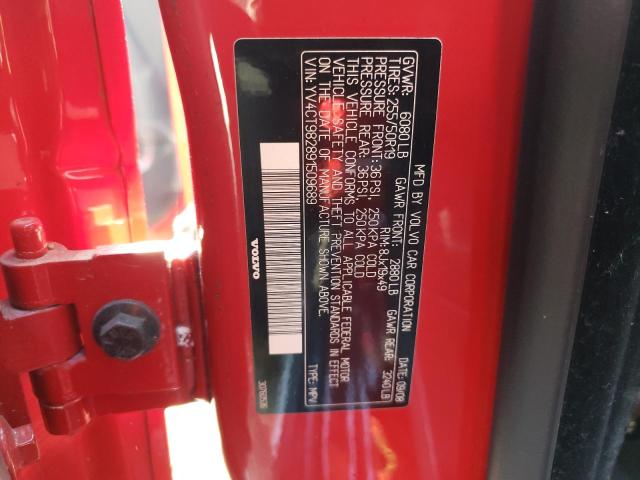 YV4CT982891509689 - 2009 VOLVO XC90 RED photo 13