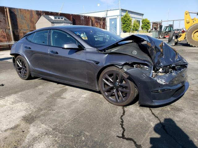 5YJSA1E6XNF468481 - 2022 TESLA MODEL S Մոխրագույն լուսանկար 4