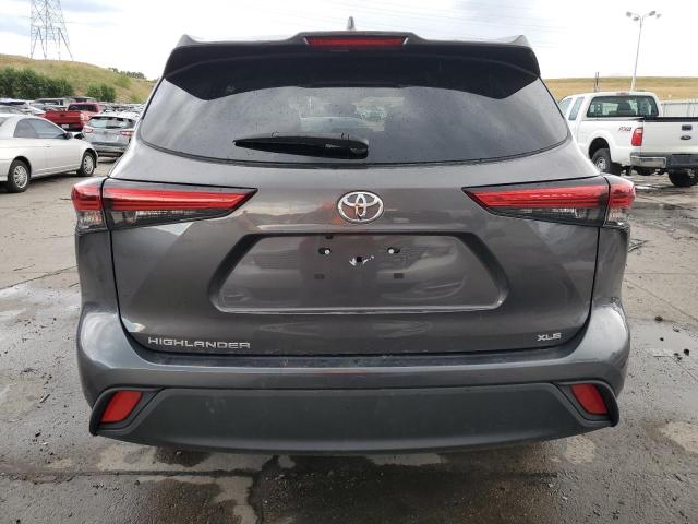 5TDGZRAH5NS554135 - 2022 TOYOTA HIGHLANDER XLE GRAY photo 6