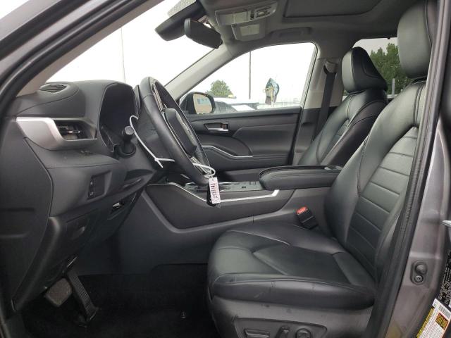 5TDGZRAH5NS554135 - 2022 TOYOTA HIGHLANDER XLE GRAY photo 7