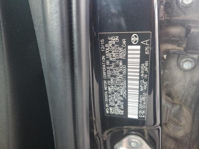 JTDKDTB36G1118600 - 2016 TOYOTA PRIUS C ორფეროვანი ფოტო 12