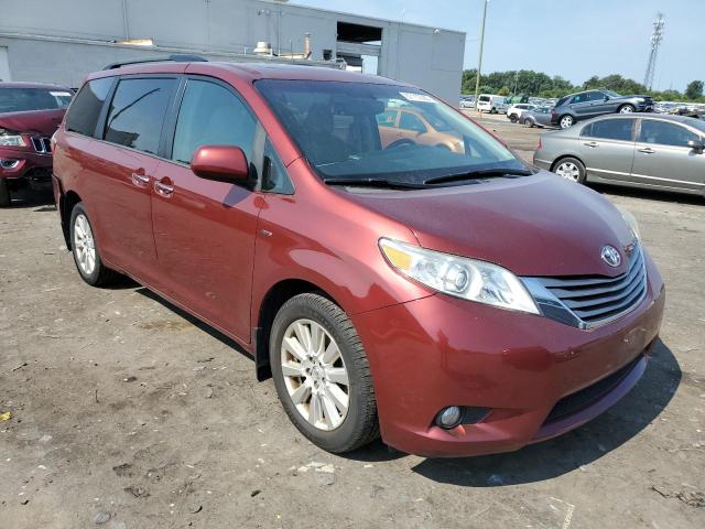 5TDDZ3DC1HS166680 - 2017 TOYOTA SIENNA XLE Bordo foto 4
