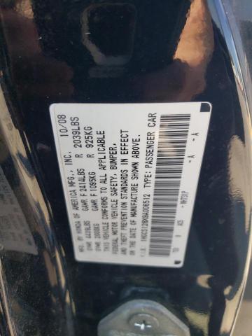 1HGCS128X9A006512 - 2009 HONDA ACCORD EXL Қара фото 12