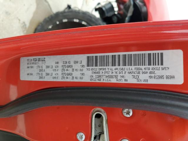 1C6RR7FTXHS666782 - 2017 RAM 1500 ST RED photo 12