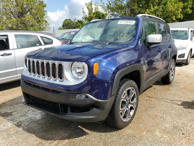 ZACCJBDT9GPE22282 - 2016 JEEP RENEGADE LIMITED BLUE photo 1