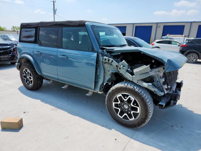 1FMDE5DH2NLB76999 - 2022 FORD BRONCO BASE BLUE photo 4