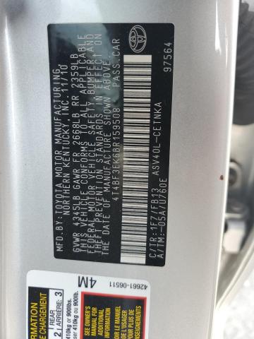 4T4BF3EK6BR159508 - 2011 TOYOTA CAMRY BASE 灰色 照片 12