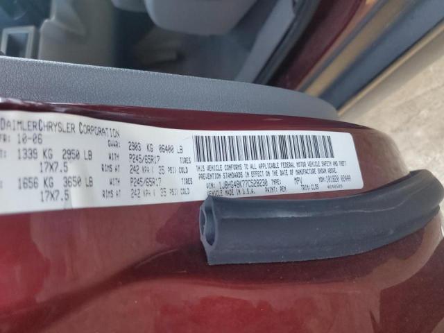 1J8HG48K77C528230 - 2007 JEEP COMMANDER 勃艮第红 照片 10