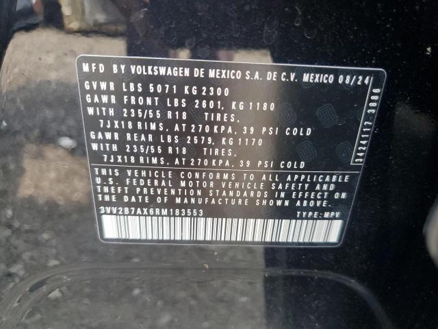 3VV2B7AX6RM183553 - 2024 VOLKSWAGEN TIGUAN SE 黑色 照片 13