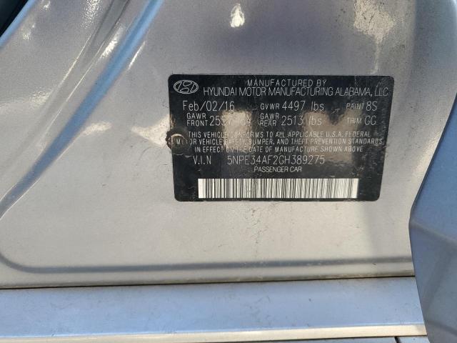 5NPE34AF2GH389275 - 2016 HYUNDAI SONATA SPORT SILVER photo 13