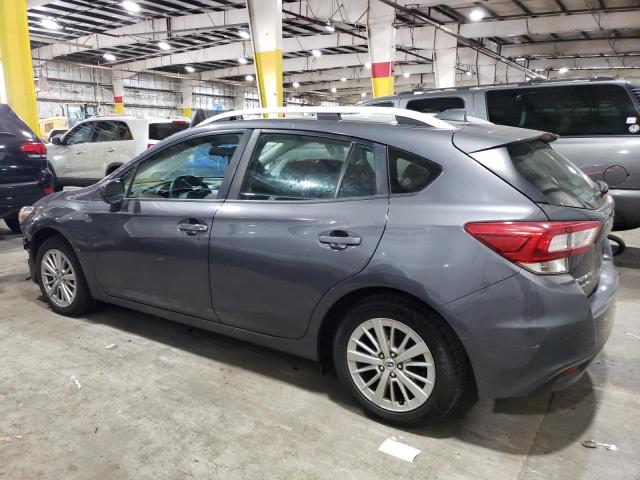 4S3GTAD64J3749250 - 2018 SUBARU IMPREZA PREMIUM PLUS GRAY photo 2